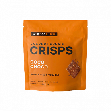 Печенье "Crisps Кокос - Шоколад" Raw Life